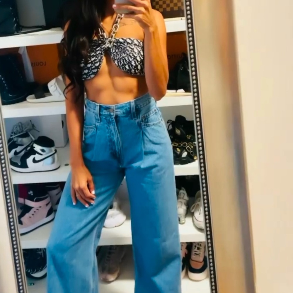 Levi's Blue Flare Wide Leg Jeans